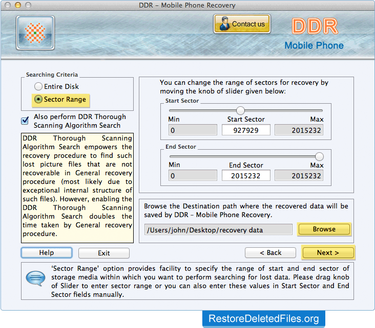 Select Entire Disk Mac Restore Files - Mobile Phone