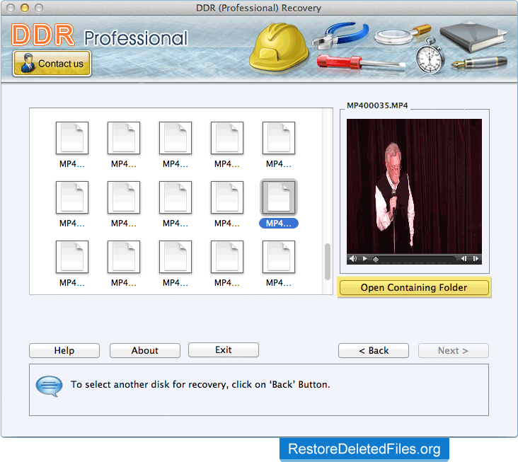 View Recovered Data Mac Restore Files - DDR Professional