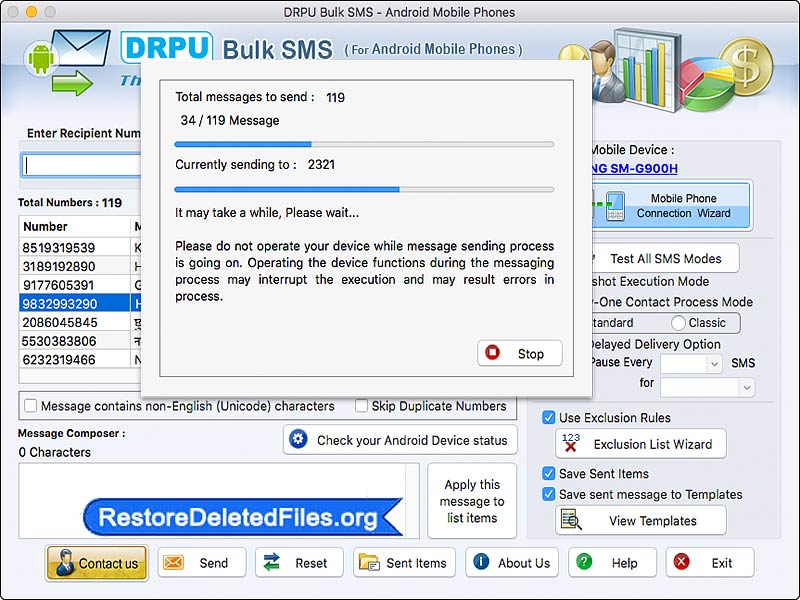 Screenshot of Disk Recover Mac Program 8.1.9.2