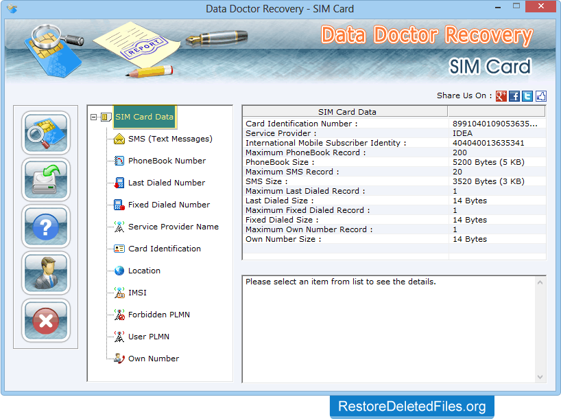 SIM Card Data